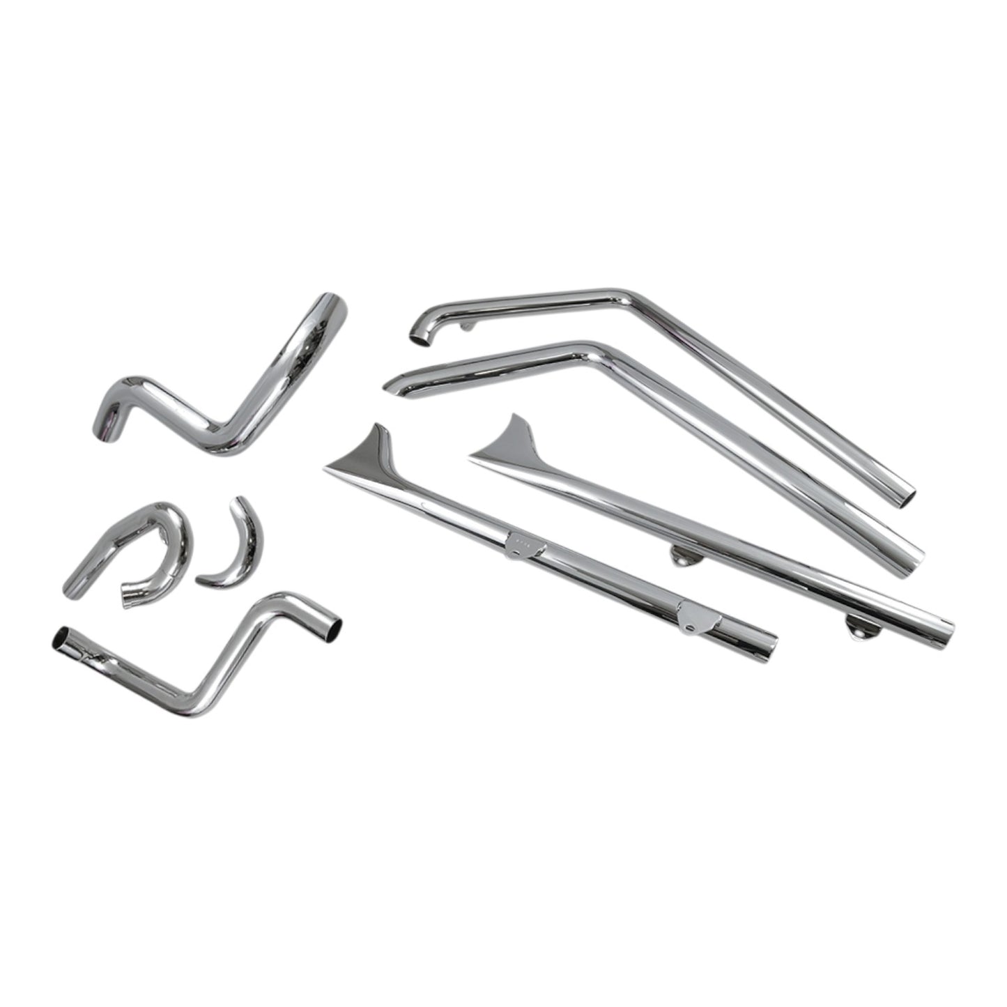 1S26E-30 - True Duals Exhaust System with Fishtail Mufflers — without Baffles