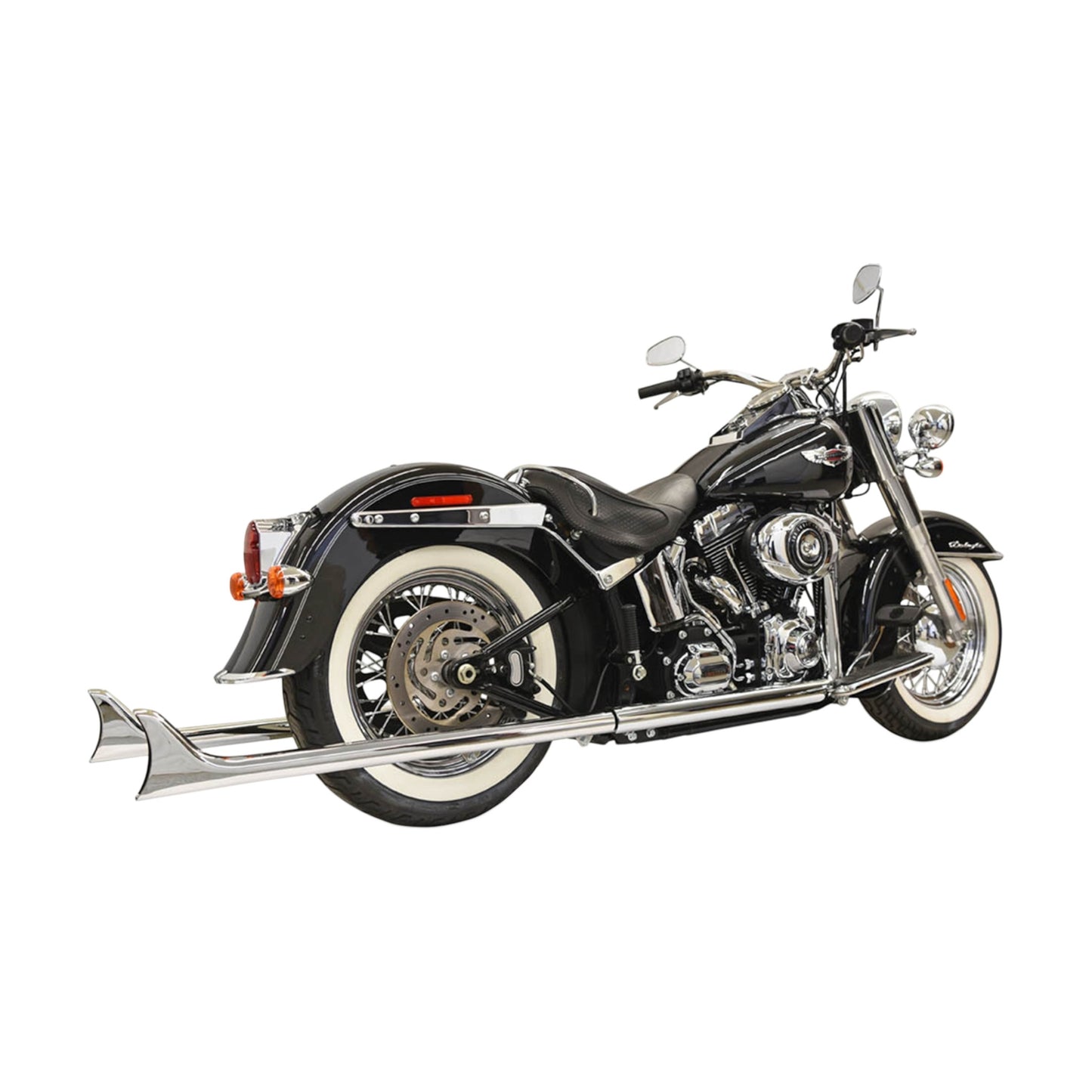 1S26E-39 - True Duals Exhaust System with Fishtail Mufflers — without Baffles