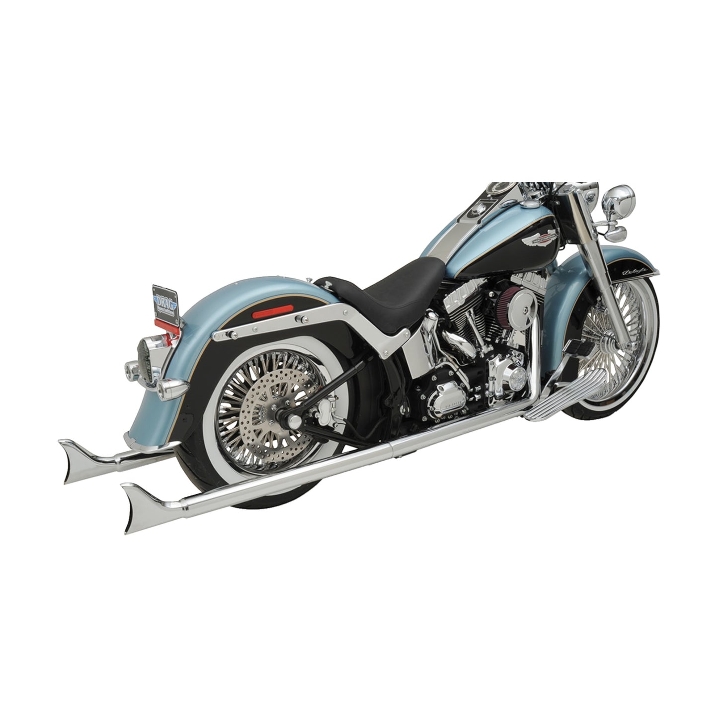 1S46E-36 - True Duals Exhaust System with Fishtail Mufflers — without Baffles