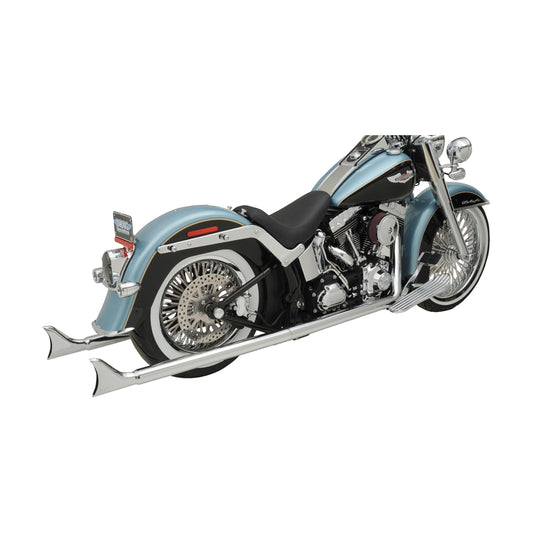 1S46E-36 - True Duals Exhaust System with Fishtail Mufflers — without Baffles