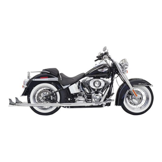 1S66E-36 - True Duals Exhaust System with Fishtail Mufflers — with Baffles