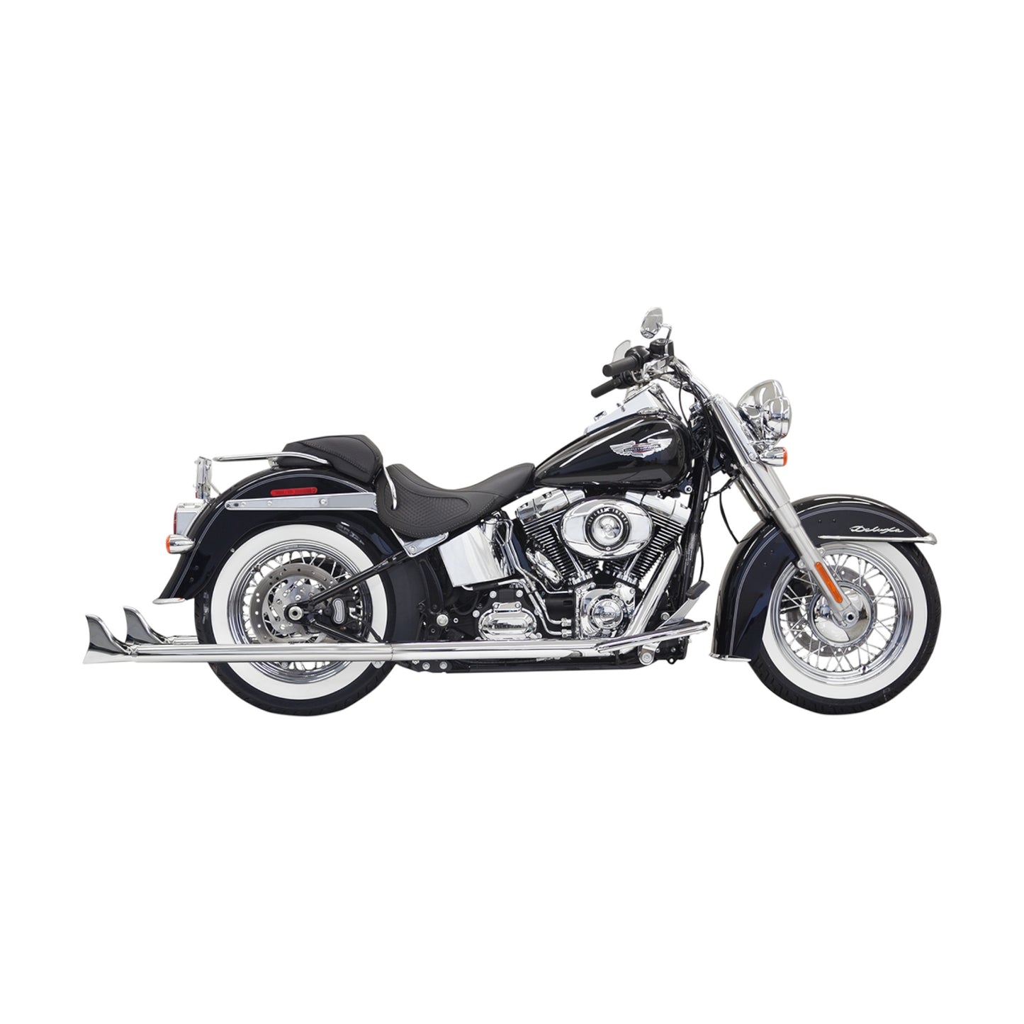 1S66E-36 - True Duals Exhaust System with Fishtail Mufflers — with Baffles