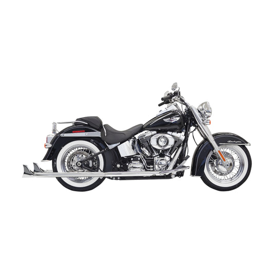 1S66E-36 - True Duals Exhaust System with Fishtail Mufflers — with Baffles