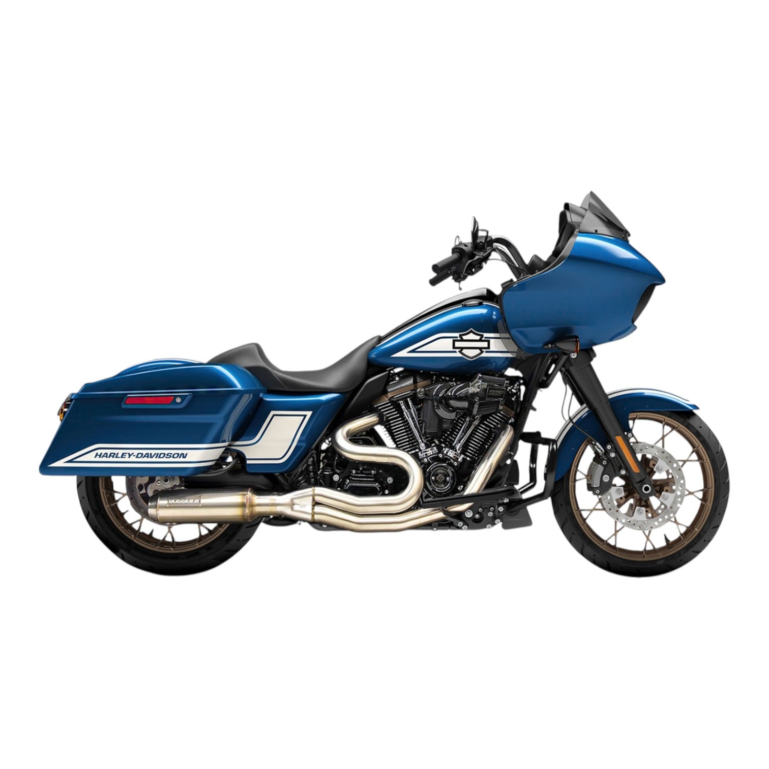 1F98SSE - 2-into-1 Mid-Length Exhaust System with Super Bike Muffler