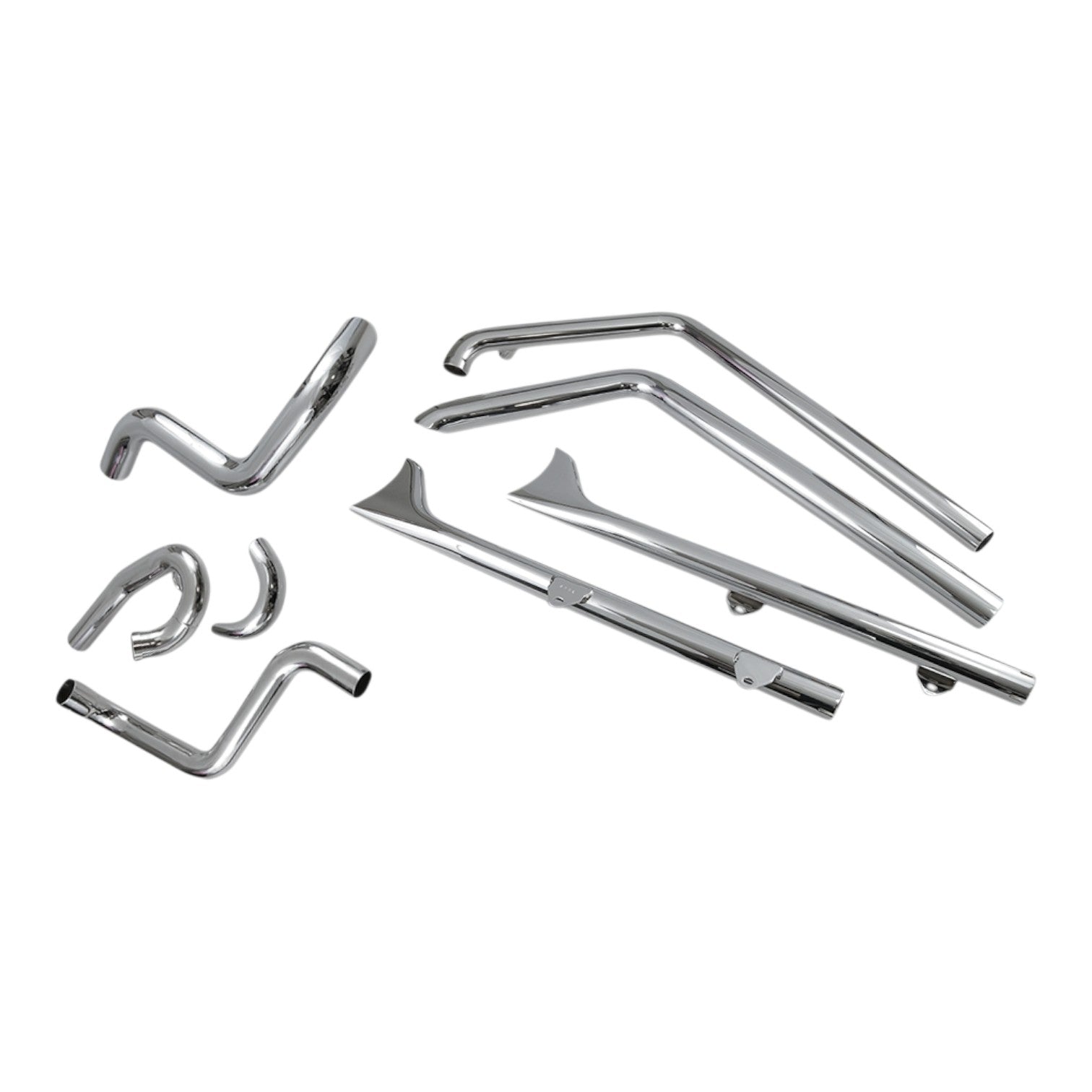 1S26E-30 - True Duals Exhaust System with Fishtail Mufflers — without Baffles