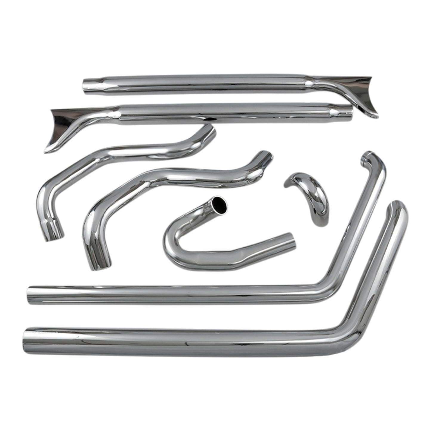 1S46E-33 - True Duals Exhaust System with Fishtail Mufflers — without Baffles
