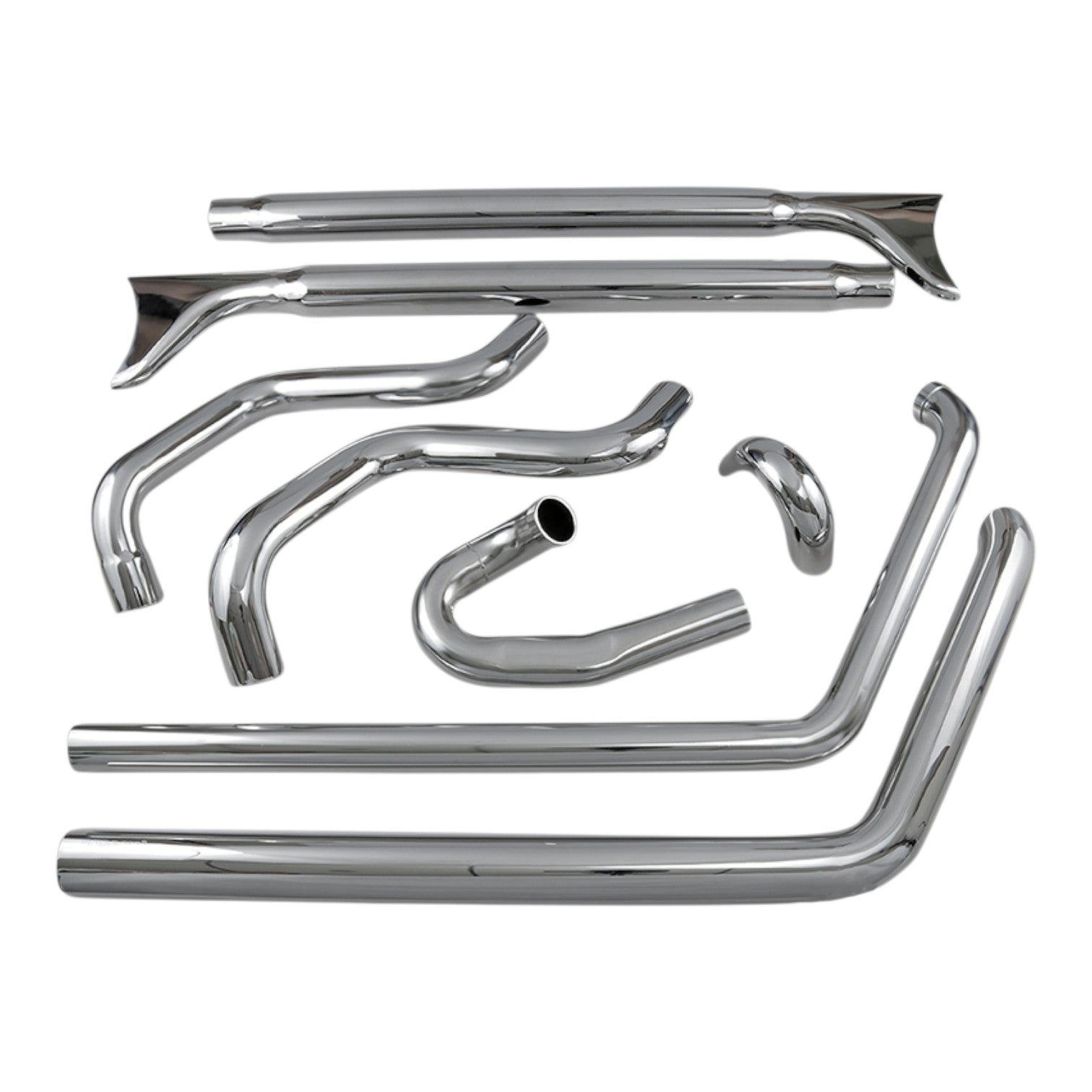 1S46E-33 - True Duals Exhaust System with Fishtail Mufflers — without Baffles