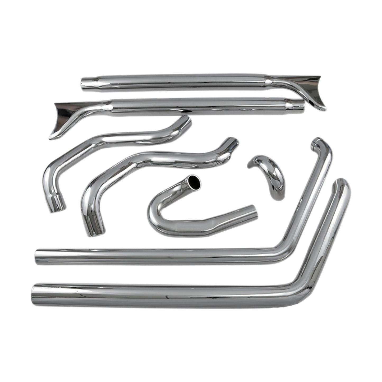 1S46E-33 - True Duals Exhaust System with Fishtail Mufflers — without Baffles