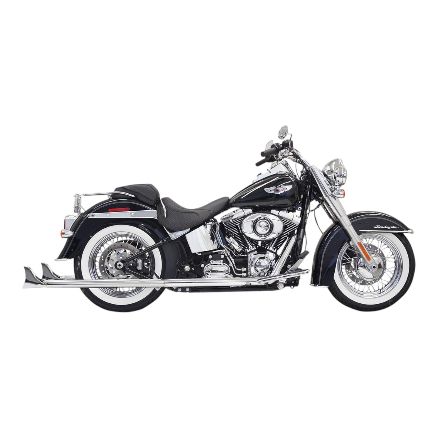 1S66E-36 - True Duals Exhaust System with Fishtail Mufflers — with Baffles